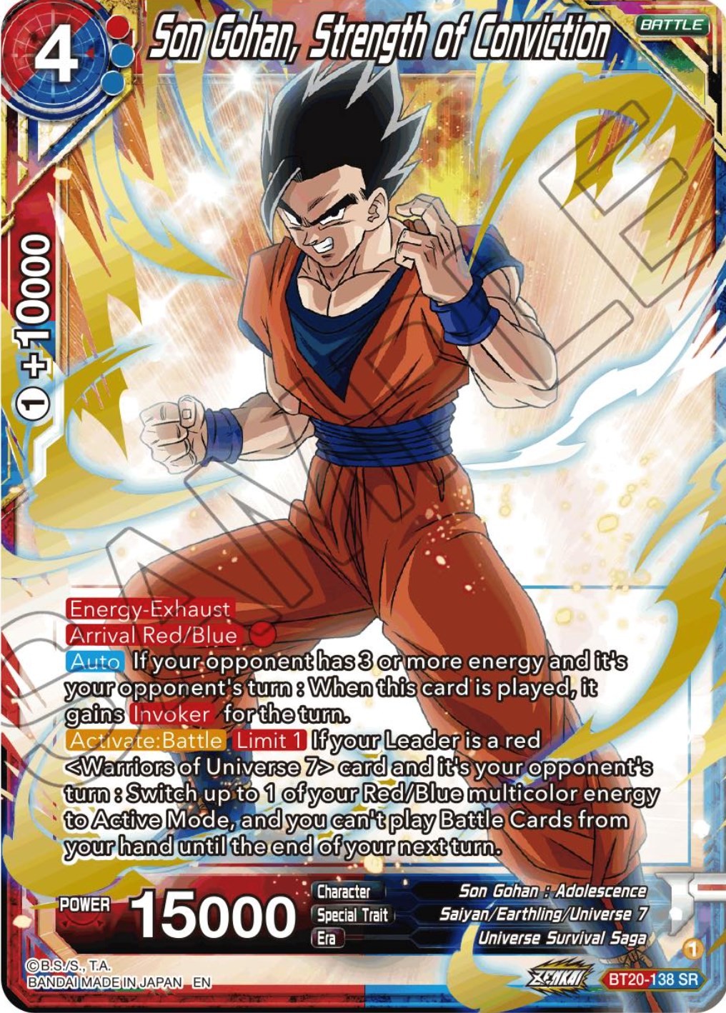 Son Gohan, Strength of Conviction (BT20-138) [Power Absorbed] | Devastation Store