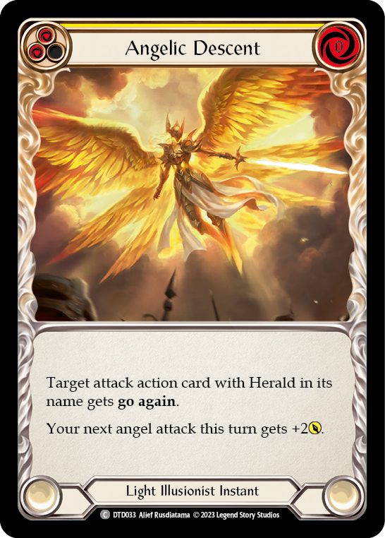 Angelic Descent (Yellow) [DTD033] (Dusk Till Dawn)  Rainbow Foil | Devastation Store