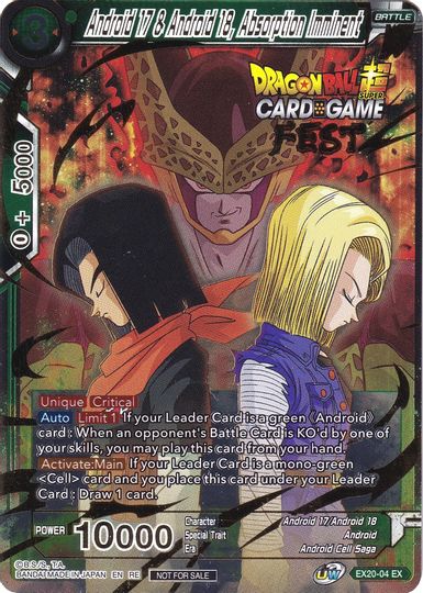 Android 17 & Android 18, Absorption Imminent (Card Game Fest 2022) (EX20-04) [Tournament Promotion Cards] | Devastation Store