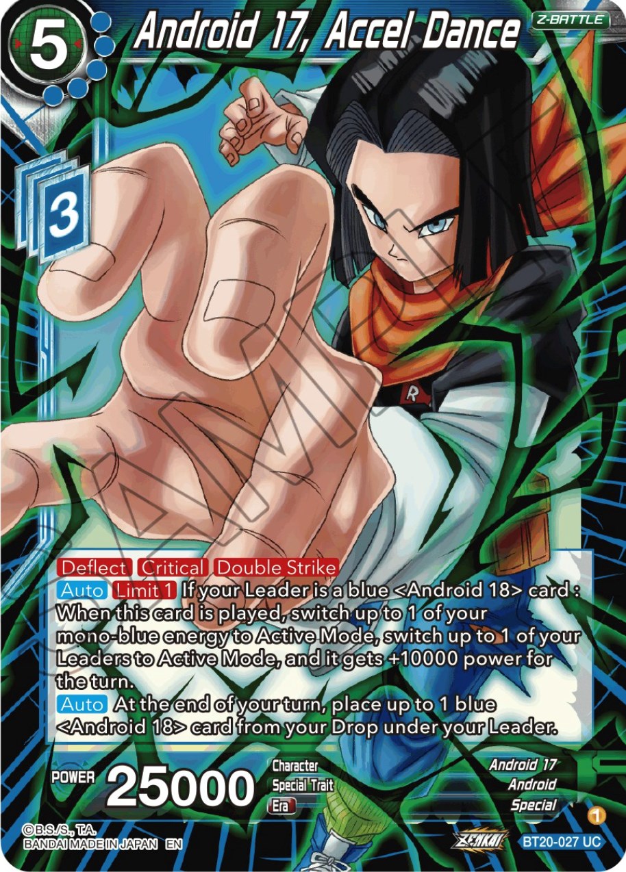 Android 17, Accel Dance (BT20-027) [Power Absorbed] | Devastation Store