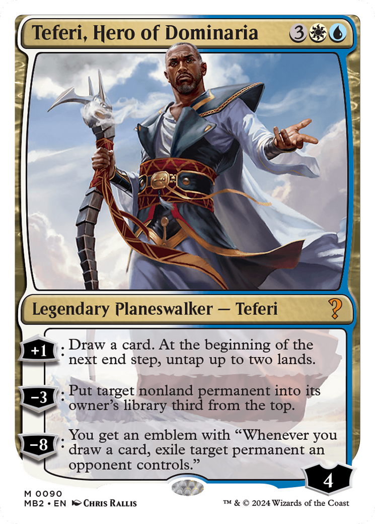 Teferi, Hero of Dominaria (White Border) [Mystery Booster 2] | Devastation Store