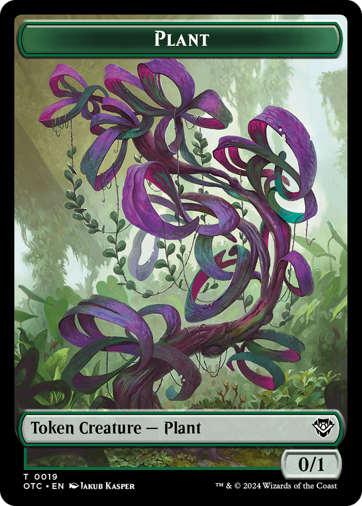 Plant // Sand Warrior Double-Sided Token [Outlaws of Thunder Junction Commander Tokens] | Devastation Store