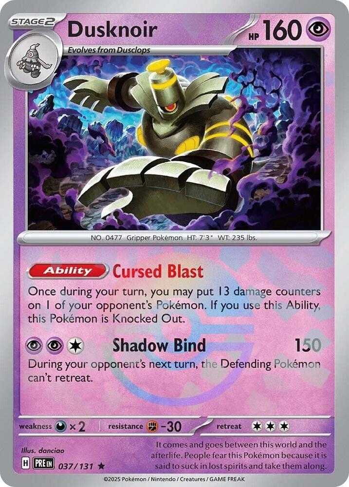 Dusknoir (037/131) (Poke Ball Pattern) [Scarlet & Violet: Prismatic Evolutions] | Devastation Store