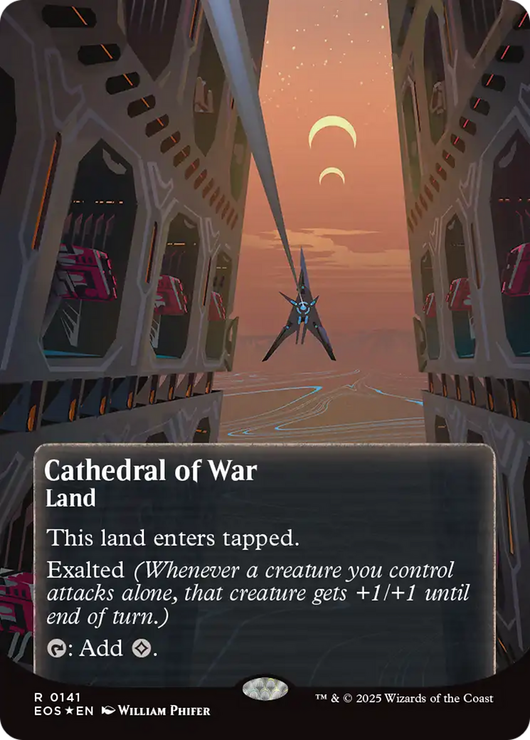 Cathedral of War (0141) (Borderless) (Galaxy Foil) [Edge of Eternities: Stellar Sights] | Devastation Store