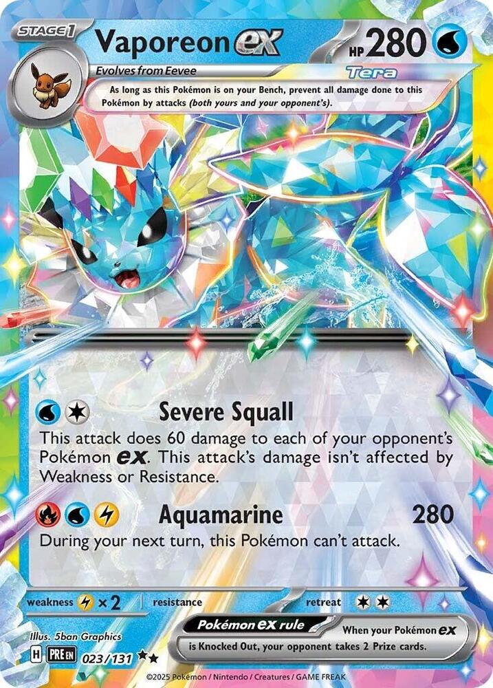 Vaporeon ex (023/131) [Scarlet & Violet: Prismatic Evolutions] | Devastation Store