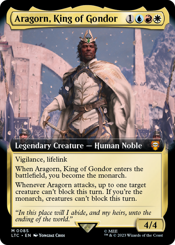 Aragorn, King of Gondor (Extended Art) [The Lord of the Rings: Tales of Middle-Earth Commander] | Devastation Store