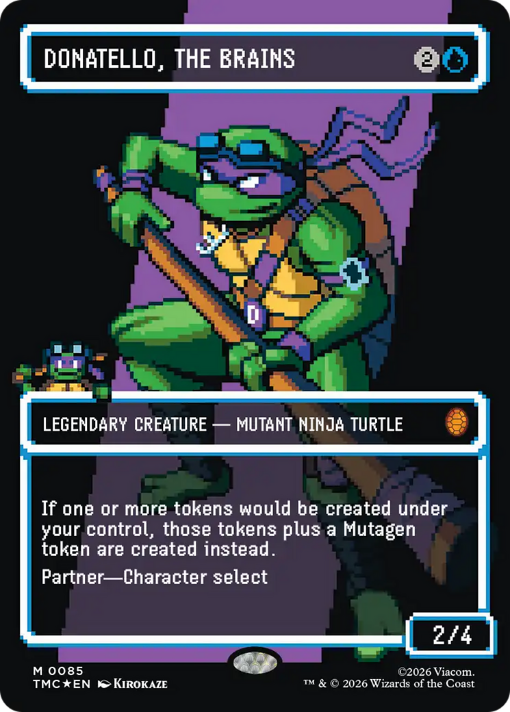 Donatello, the Brains (0085) (Borderless) (Surge Foil) [Teenage Mutant Ninja Turtles Commander] - Devastation Store | Devastation Store