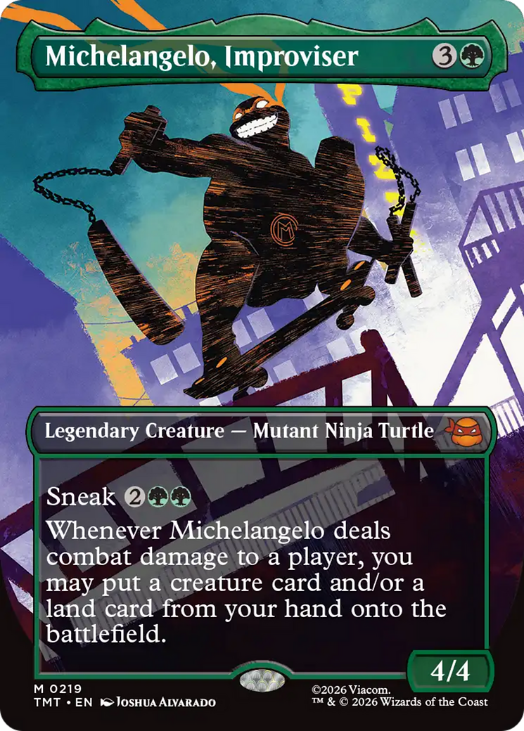 Michelangelo, Improviser (Borderless) [Teenage Mutant Ninja Turtles] | Devastation Store