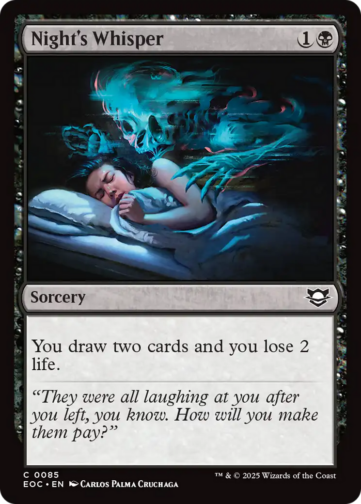 Night's Whisper [Edge of Eternities Commander] | Devastation Store