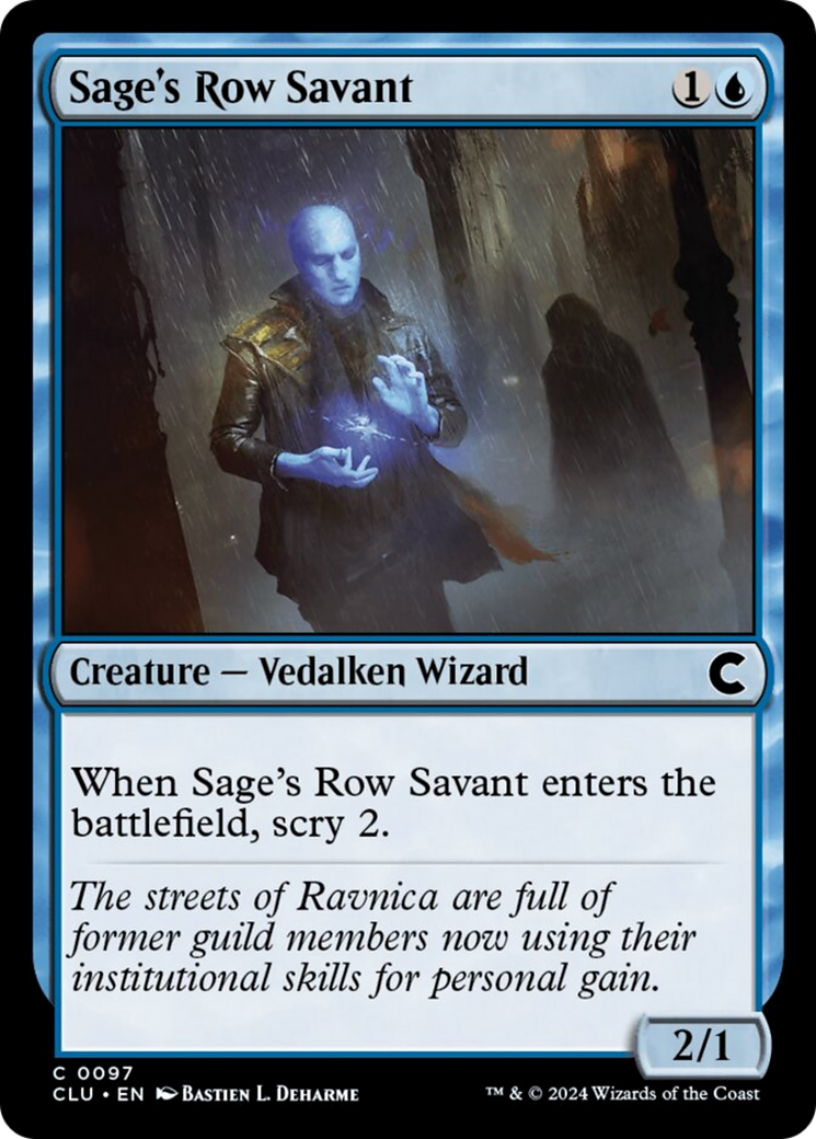 Sage's Row Savant [Ravnica: Clue Edition] | Devastation Store