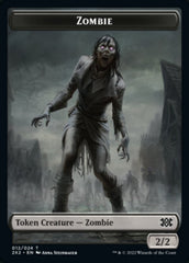 Zombie // Knight Double-sided Token [Double Masters 2022 Tokens] | Devastation Store