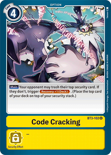 Code Cracking [BT3-102] [Release Special Booster Ver.1.5] | Devastation Store
