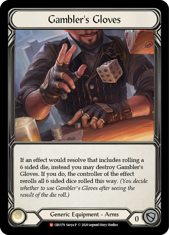 Gambler's Gloves [CRU179] (Crucible of War)  1st Edition Normal | Devastation Store