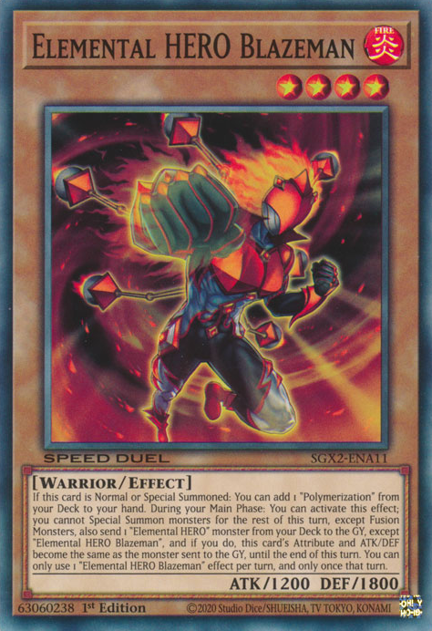 Elemental HERO Blazeman [SGX2-ENA11] Common | Devastation Store