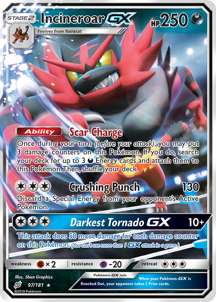 Incineroar GX (97/181) [Sun & Moon: Team Up] | Devastation Store