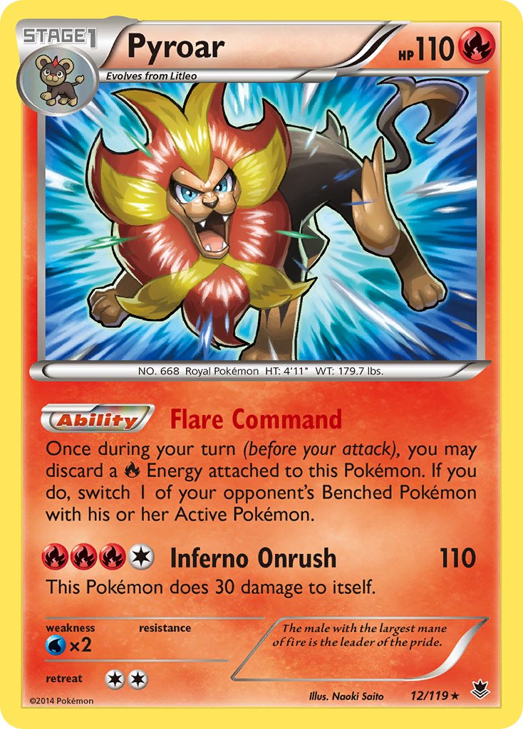 Pyroar(12/119) (Cosmos Holo) (Blister Exclusive) [XY: Phantom Forces] | Devastation Store
