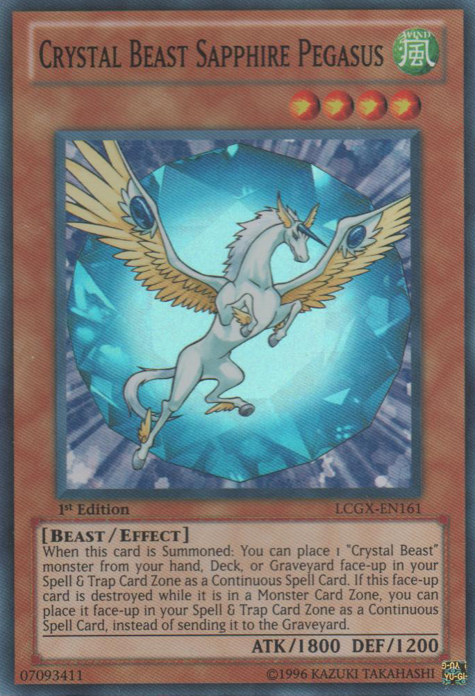 Crystal Beast Sapphire Pegasus [LCGX-EN161] Super Rare | Devastation Store