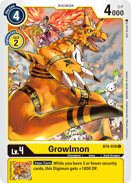Growlmon [BT4-039] [Great Legend] | Devastation Store