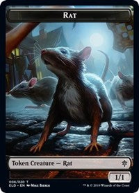 Rat // Food (17) Double-sided Token [Throne of Eldraine Tokens] | Devastation Store