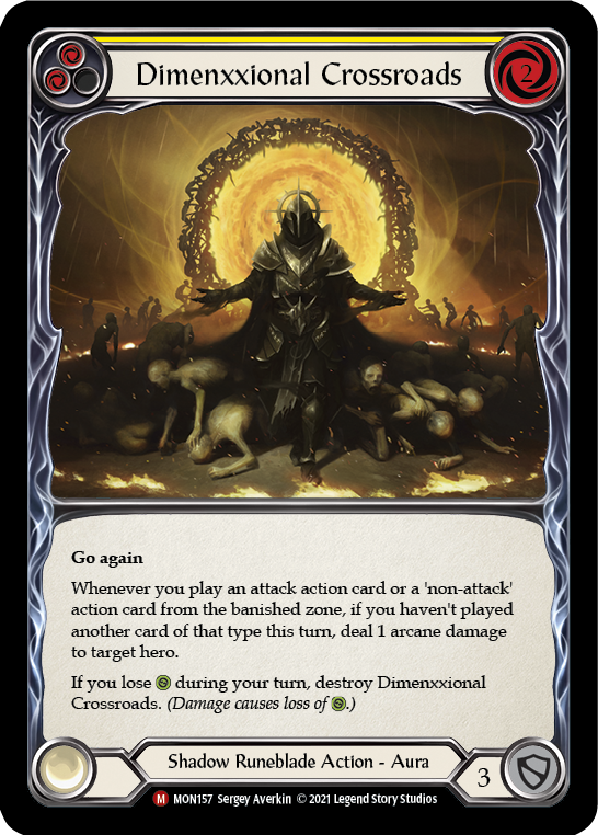 Dimenxxional Crossroads (Rainbow Foil) [MON157-RF] 1st Edition Rainbow Foil - Devastation Store | Devastation Store