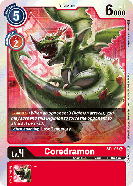 Coredramon [ST1-06] (Event Pack) [Starter Deck: Gaia Red Promos] | Devastation Store