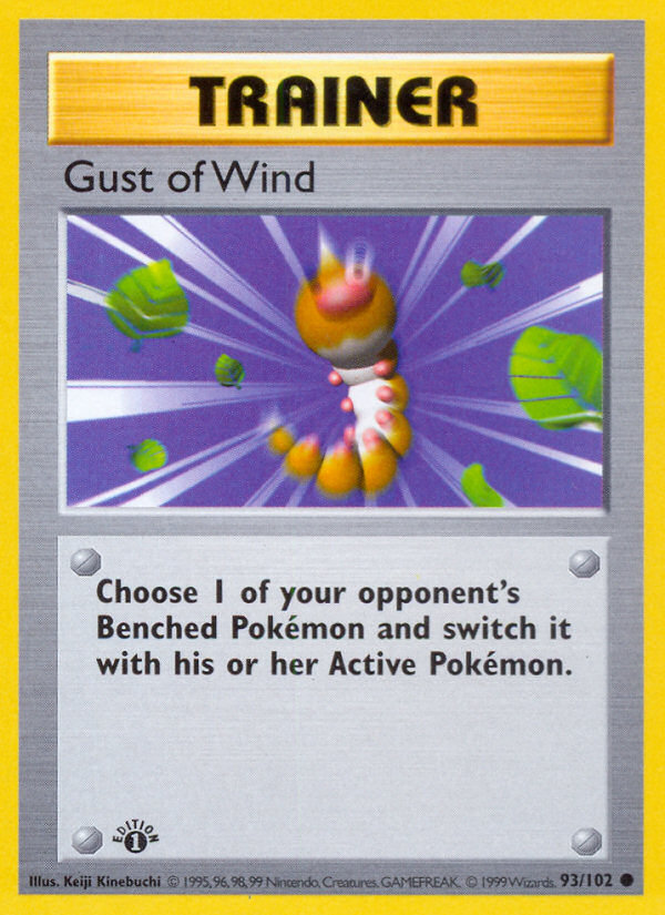 Gust of Wind (93/102) (Shadowless) [Base Set 1st Edition] | Devastation Store