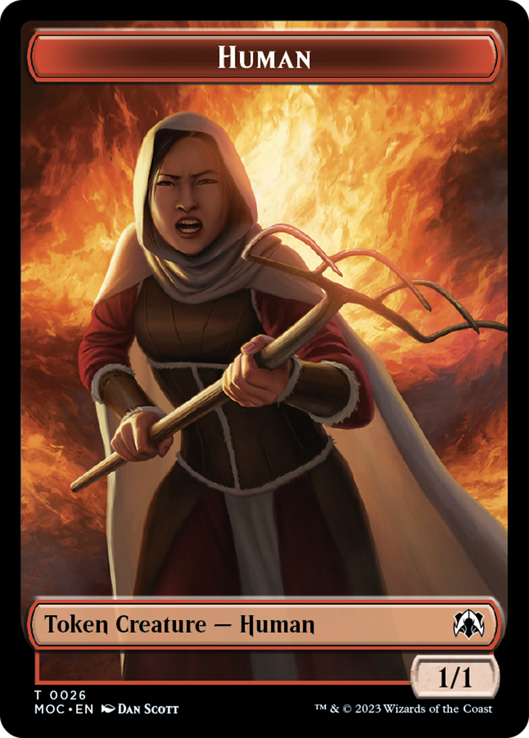 Squid // Human (26) Double-Sided Token [March of the Machine Commander Tokens] | Devastation Store