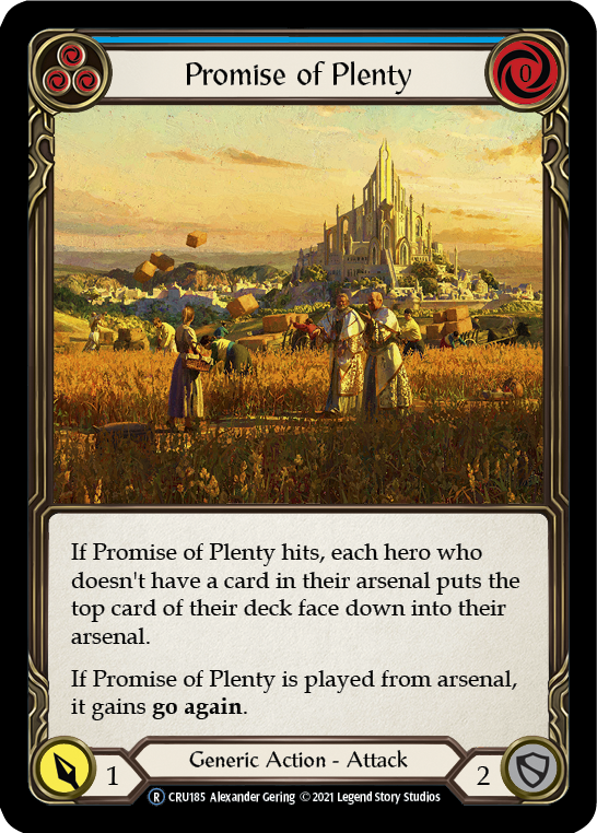 Promise of Plenty (Blue) (Rainbow Foil) [CRU185-RF] Unlimited Rainbow Foil | Devastation Store