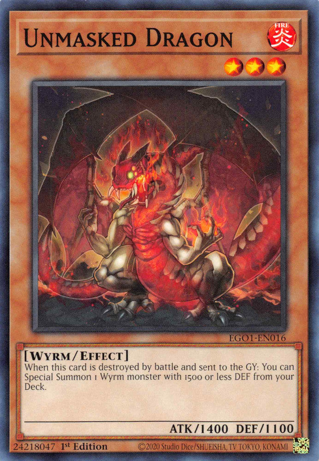 Unmasked Dragon [EGO1-EN016] Common | Devastation Store