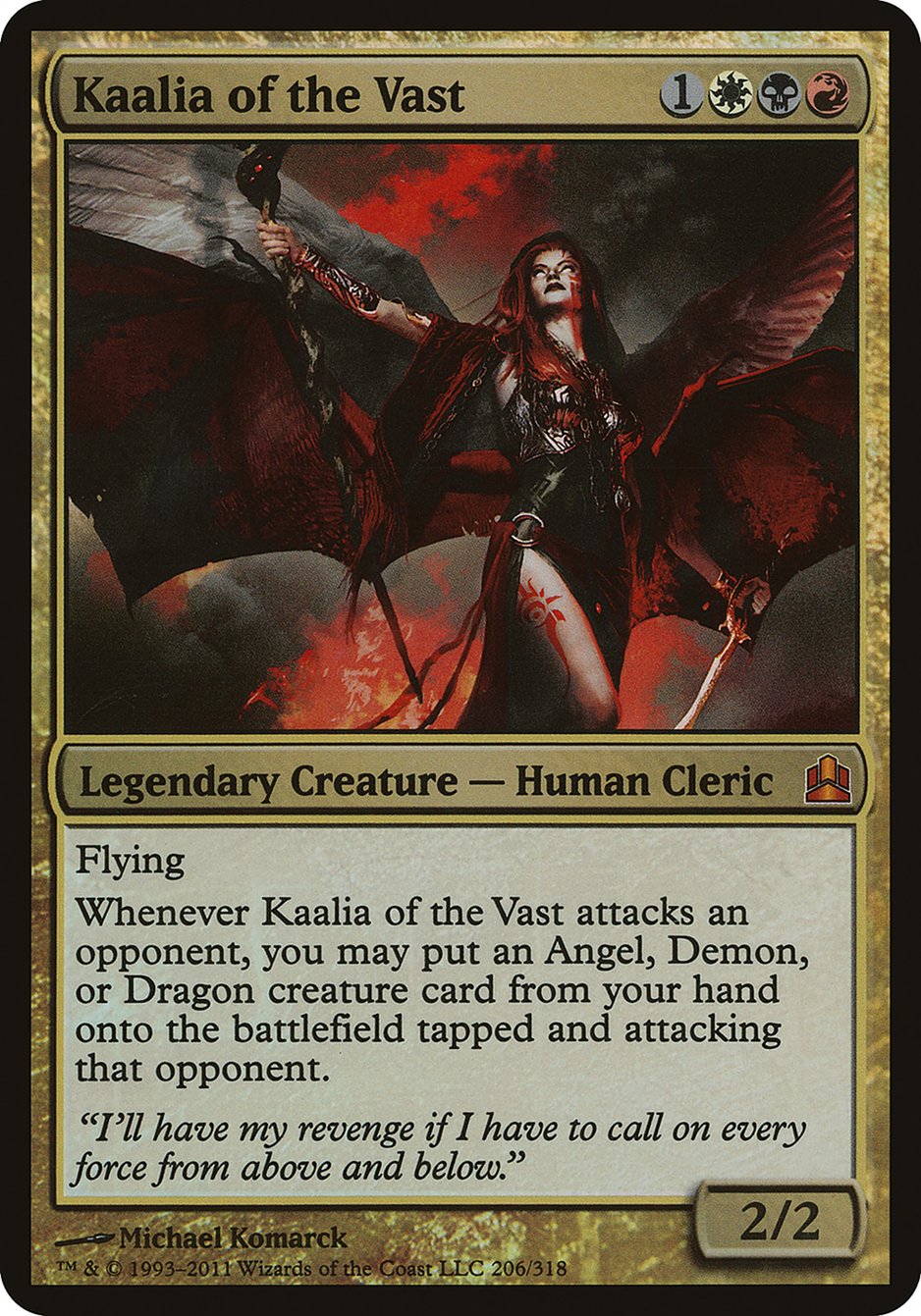 Kaalia of the Vast (Oversized) [Commander 2011 Oversized] | Devastation Store