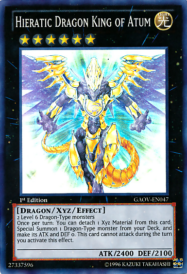 Hieratic Dragon King of Atum [GAOV-EN047] Super Rare | Devastation Store