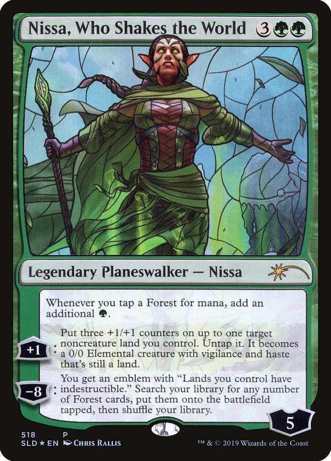 Nissa, Who Shakes the World (Stained Glass) [Secret Lair Drop Promos] | Devastation Store