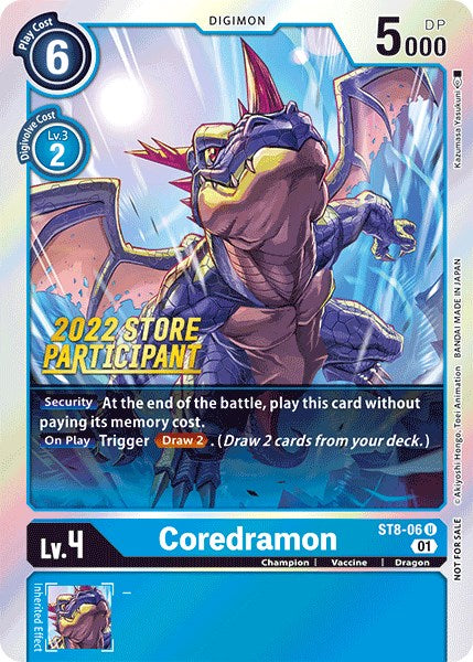 Coredramon [ST8-06] (2022 Store Participant) [Starter Deck: Ulforce Veedramon Promos] | Devastation Store