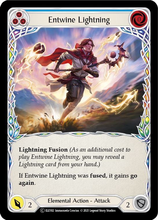 Entwine Lightning (Blue) [U-ELE102] Unlimited Rainbow Foil | Devastation Store