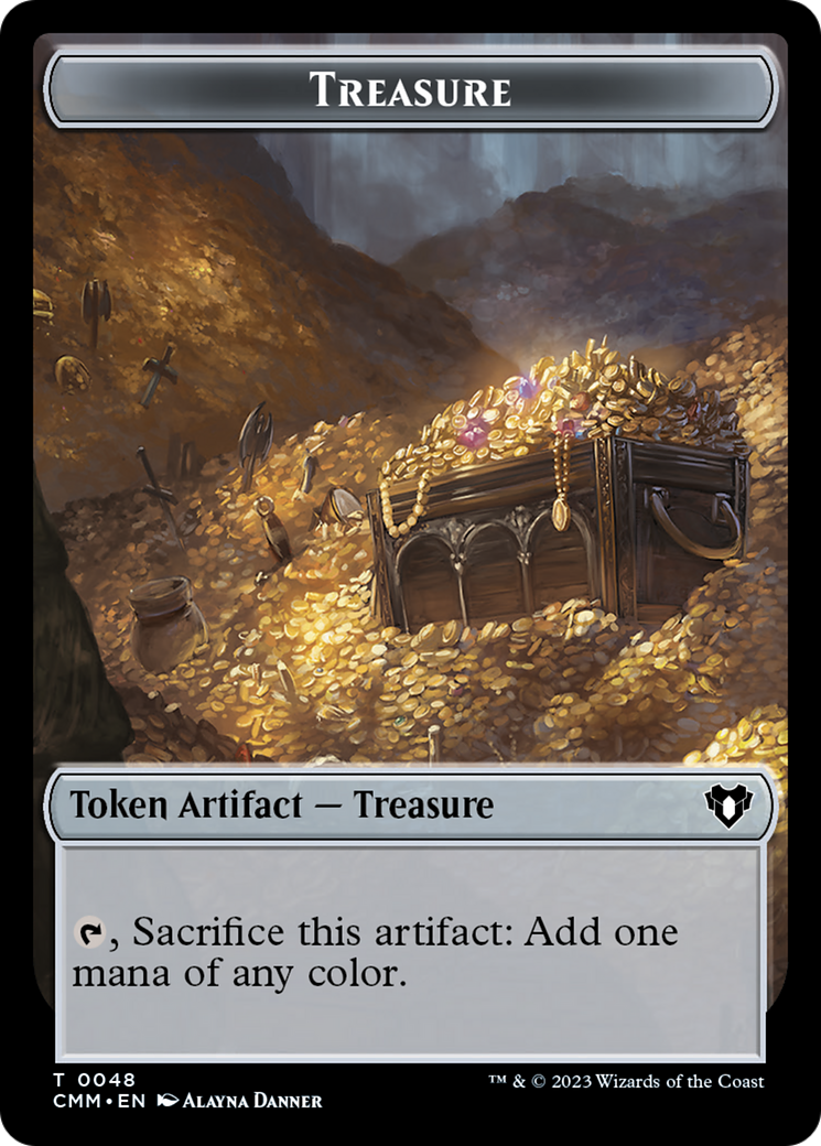 Treasure // Dragon (0020) Double-Sided Token [Commander Masters Tokens] | Devastation Store