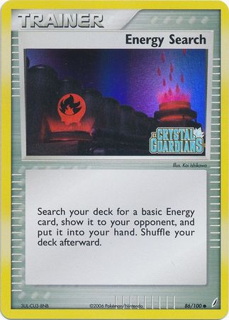Energy Search (86/100) (Stamped) [EX: Crystal Guardians] | Devastation Store
