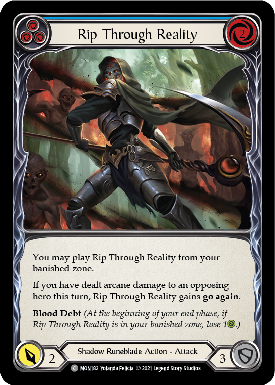 Rip Through Reality (Blue) [MON182] 1st Edition Normal - Devastation Store | Devastation Store