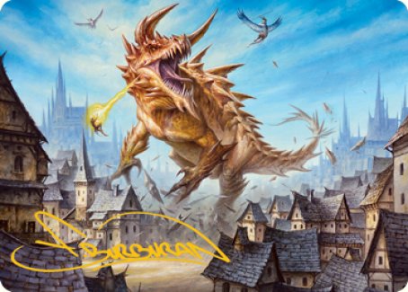 Tarrasque Art Card (Gold-Stamped Signature) [Dungeons & Dragons: Adventures in the Forgotten Realms Art Series] | Devastation Store