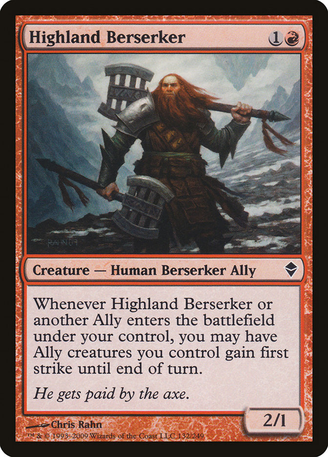 Highland Berserker [Zendikar] | Devastation Store