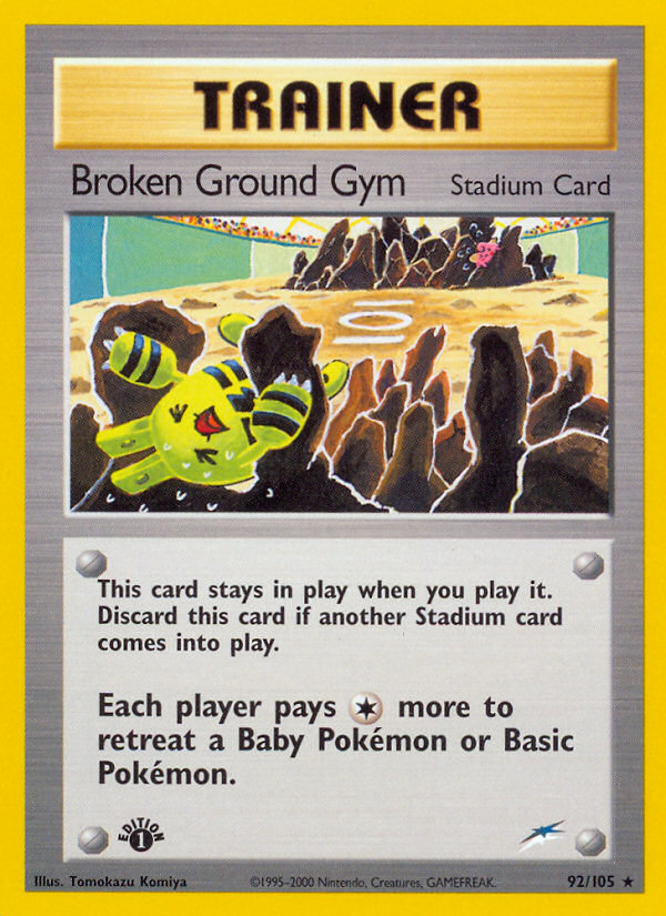 Broken Ground Gym (92/105) [Neo Destiny 1st Edition] | Devastation Store