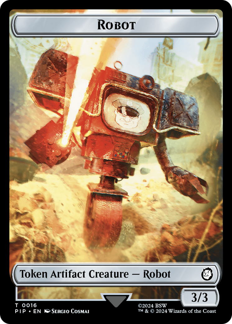 Robot // Treasure (019) Double-Sided Token [Fallout Tokens] | Devastation Store