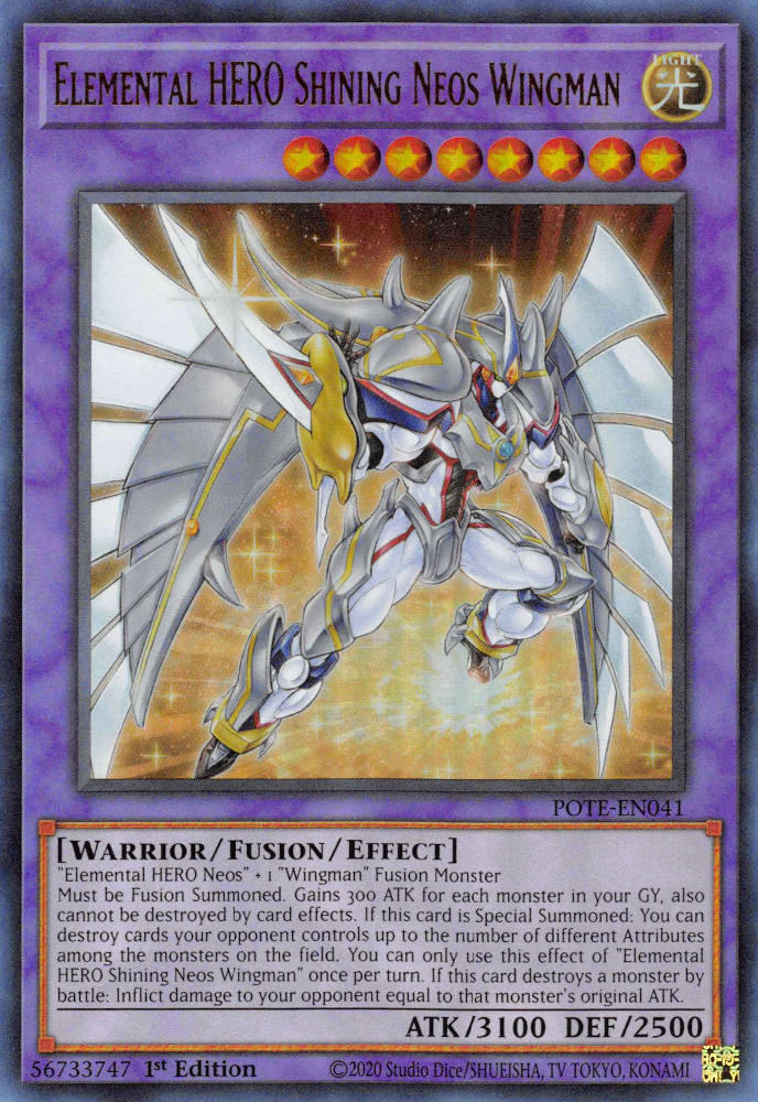 Elemental HERO Shining Neos Wingman [POTE-EN041] Ultra Rare | Devastation Store