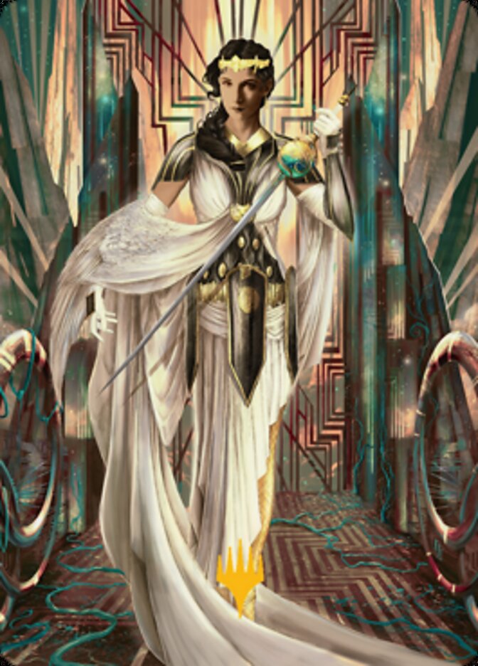 Elspeth Resplendent 2 Art Card (Gold-Stamped Signature) [Streets of New Capenna Art Series] | Devastation Store