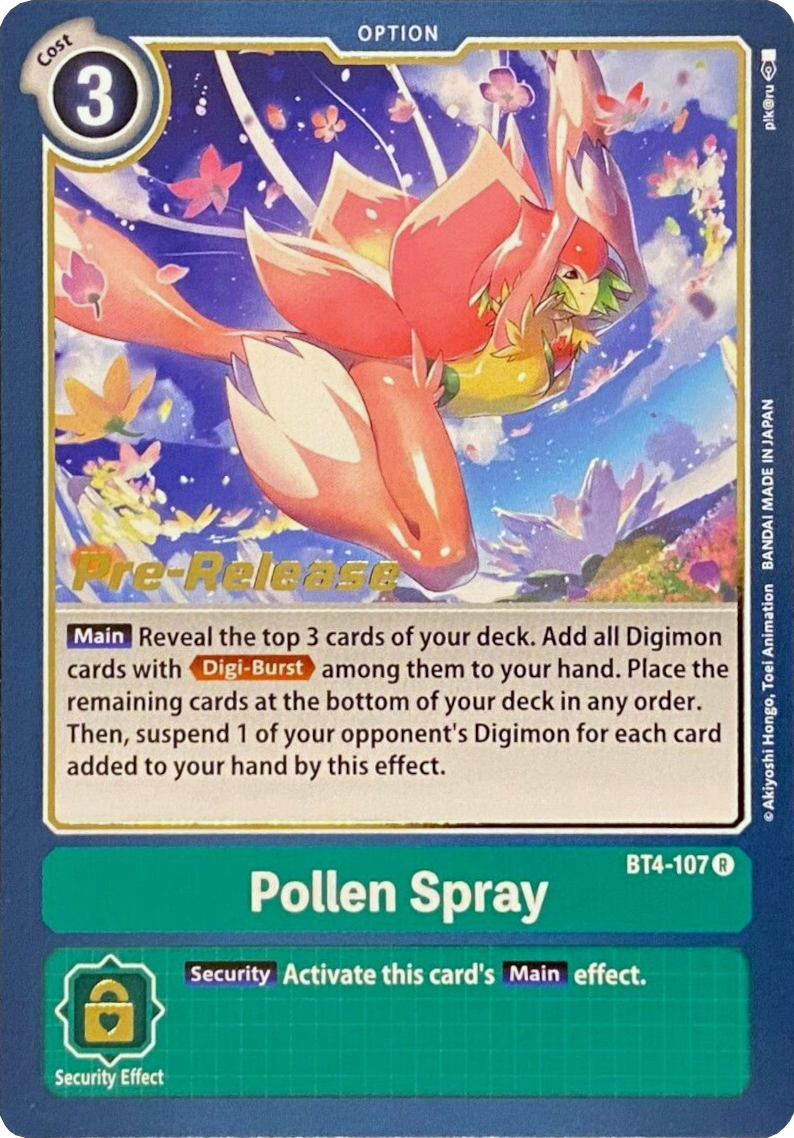 Pollen Spray [BT4-107] [Great Legend Pre-Release Promos] | Devastation Store