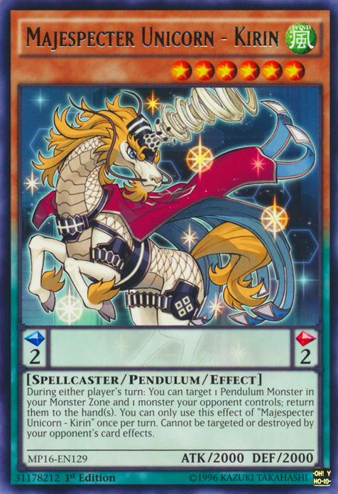 Majespecter Unicorn - Kirin [MP16-EN129] Rare | Devastation Store
