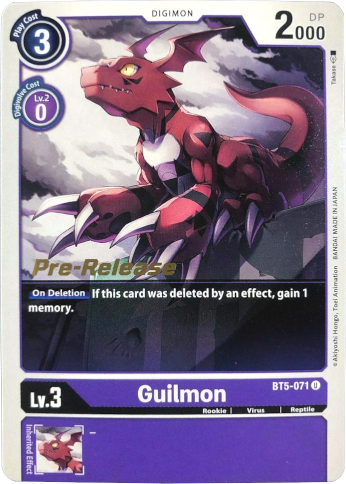 Guilmon [BT5-071] [Battle of Omni Pre-Release Promos] | Devastation Store