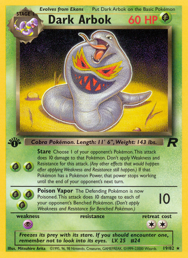 Dark Arbok (19/82) [Team Rocket 1st Edition] | Devastation Store