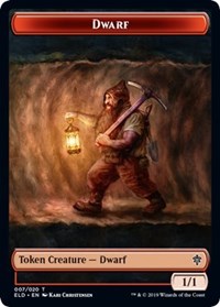 Dwarf // Food (17) Double-sided Token [Throne of Eldraine Tokens] | Devastation Store
