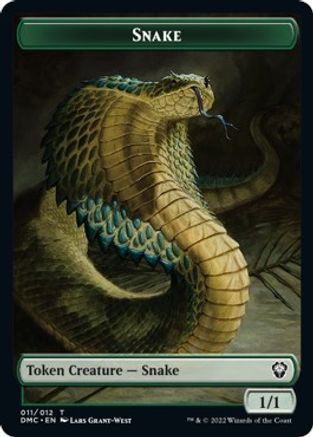 Human // Snake Double-sided Token [Dominaria United Commander Tokens] | Devastation Store
