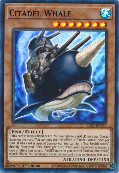 Citadel Whale (Blue) [LDS1-EN027] Ultra Rare | Devastation Store